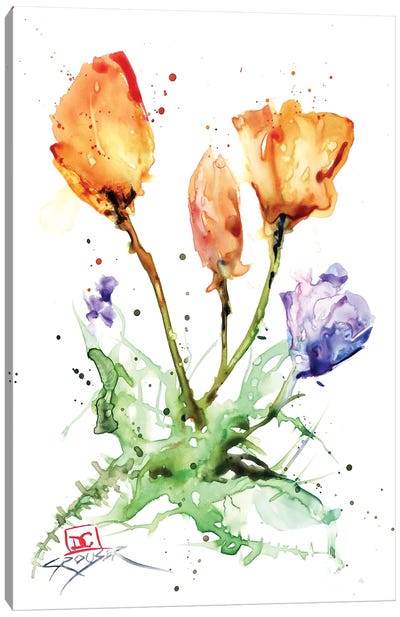 Flowers Canvas Art Print - Tulip Art
