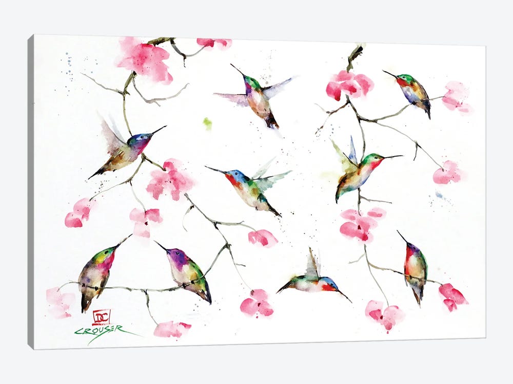 Hummingbird Meeting by Dean Crouser 1-piece Canvas Wall Art