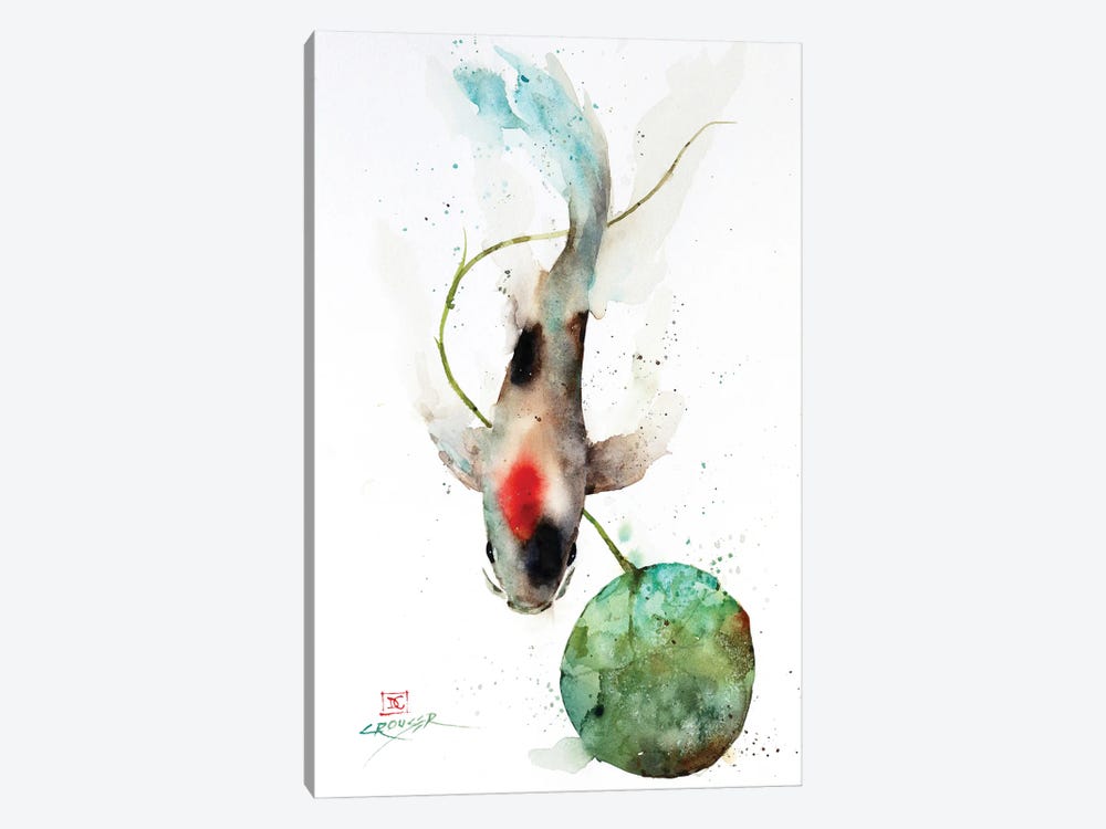 Koi and Lily Pad by Dean Crouser 1-piece Art Print