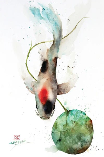 Dean Crouser: Koi and Lily Pad by Dean Crouser