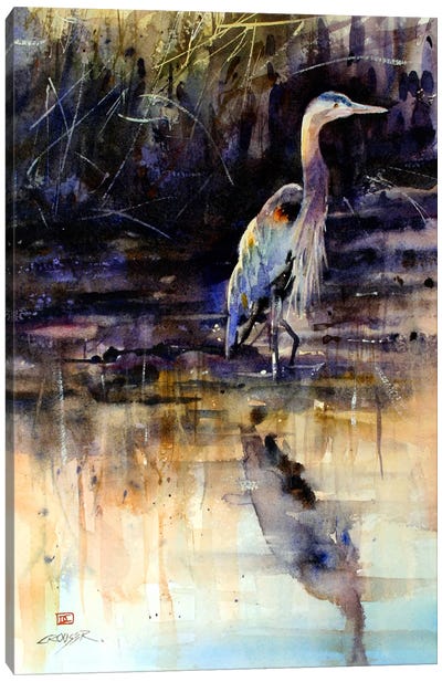 Heron Canvas Art Print - Dean Crouser