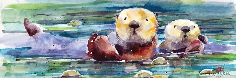 Otter Pair by Dean Crouser wall art