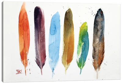 Feathers Canvas Art Print - Lakehouse Décor