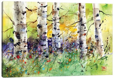 Spring Trees Canvas Art Print - Lakehouse Décor