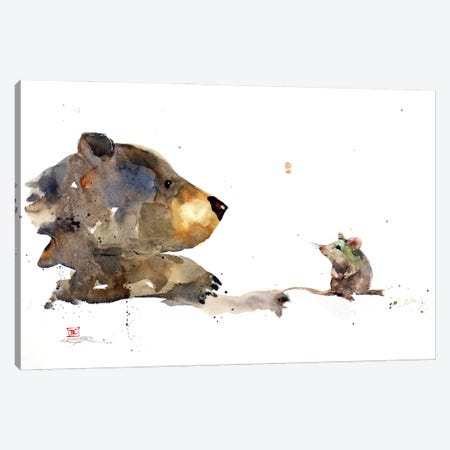 Bear & Mouse Canvas Print #DCR228} by Dean Crouser Canvas Art Print