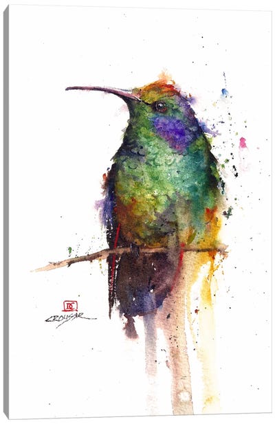 Green Bird Canvas Art Print - Dean Crouser