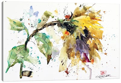 Abstract Sunflower Canvas Art Print - Dean Crouser