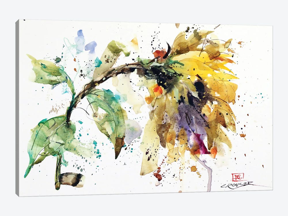 Abstract Sunflower by Dean Crouser 1-piece Canvas Art Print