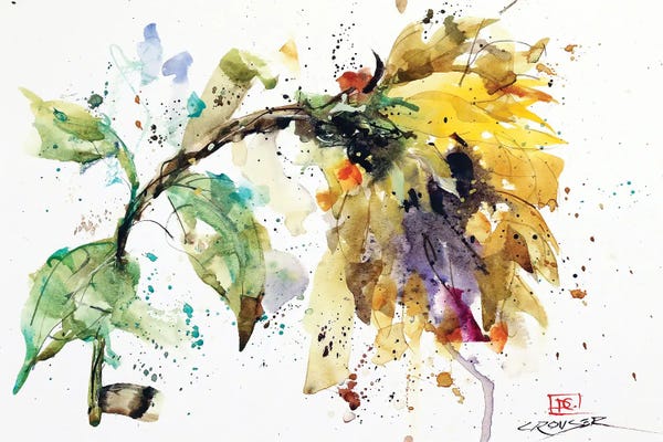 Bohemian Décor: Abstract Sunflower by Dean Crouser