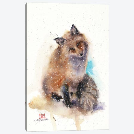 Winter Fox Canvas Print #DCR235} by Dean Crouser Canvas Art Print