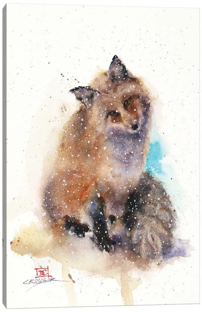 Winter Fox Canvas Art Print - Dean Crouser
