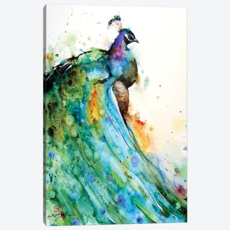 Peacock Canvas Print #DCR245} by Dean Crouser Canvas Wall Art