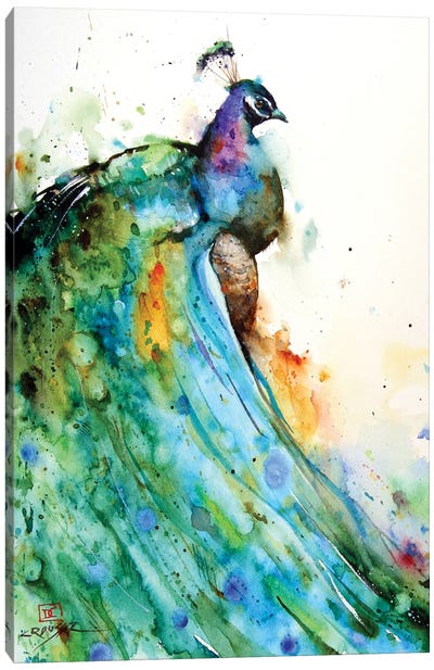 Peacock Canvas Art Print - Dean Crouser