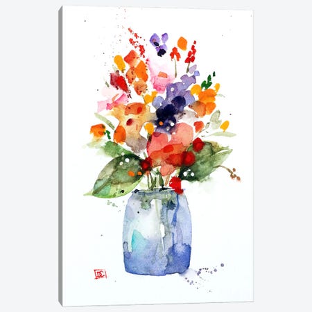 Flower Vase Canvas Print #DCR249} by Dean Crouser Canvas Art Print