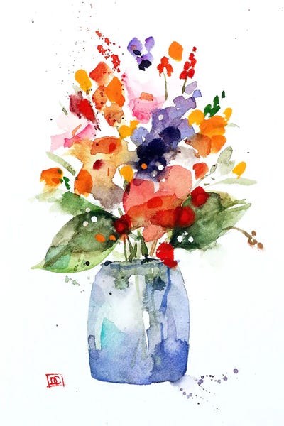 Watercolor Flowers: Flower Vase by Dean Crouser