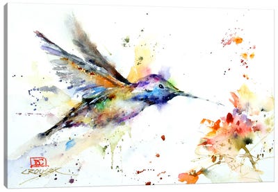 Colorful Journey Canvas Art Print - Hummingbird Art