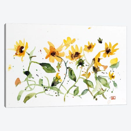 Sunflower Patch Canvas Print #DCR251} by Dean Crouser Canvas Artwork