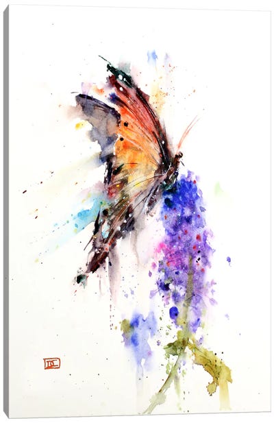 Butterfly II Canvas Art Print - Best Selling Floral Art