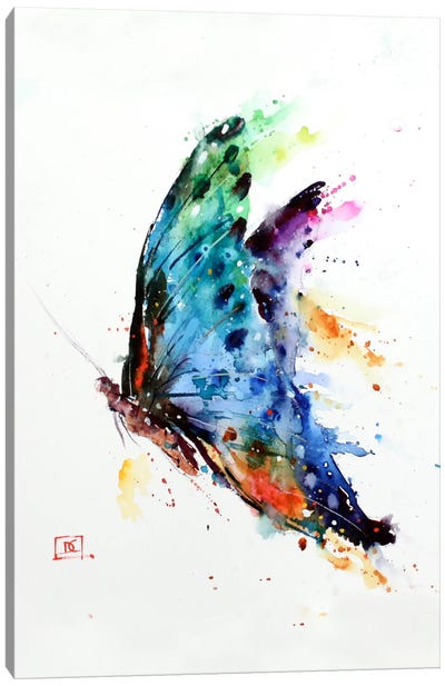 Butterfly Canvas Art Print - Watercolor Art