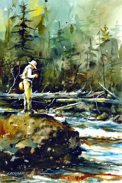 Cabin & Lodge Décor: Fishing in the Wild II by Dean Crouser