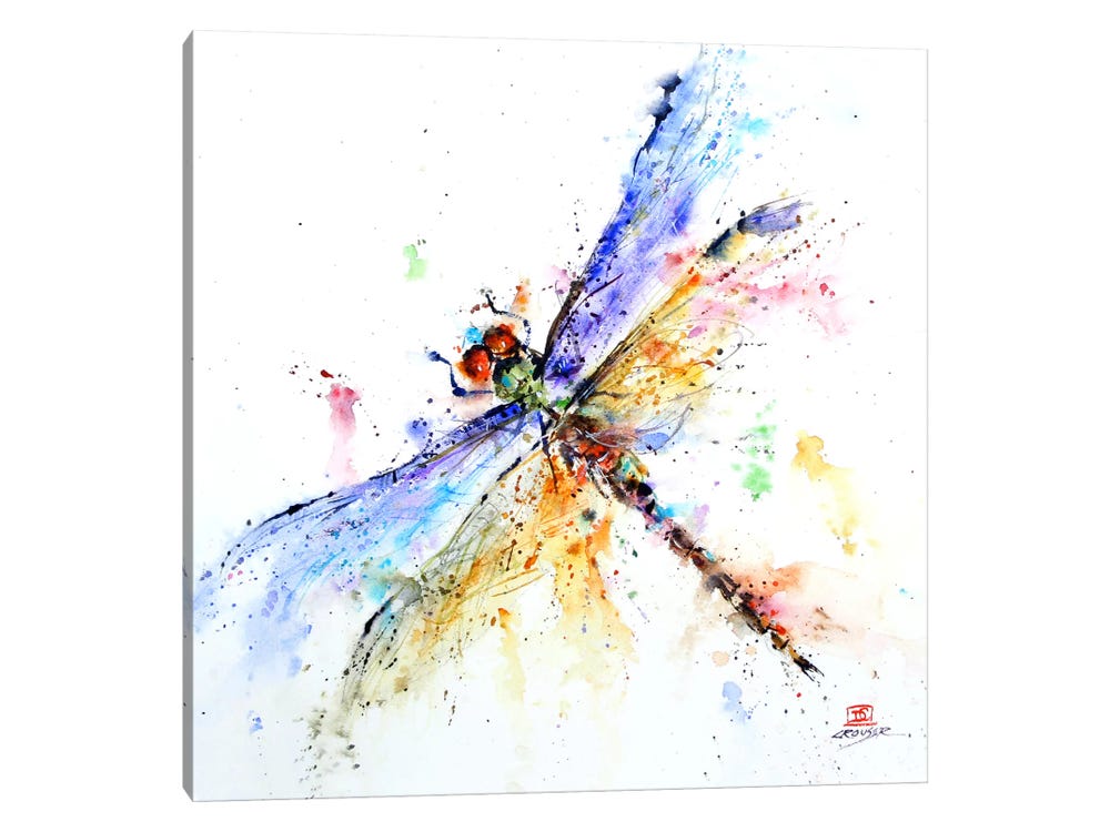 Framed Canvas Art (White Floating Frame) - Butterfly by Dean Crouser ( Animals > Insects & Bugs > Butterflies art) - 26x18 in
