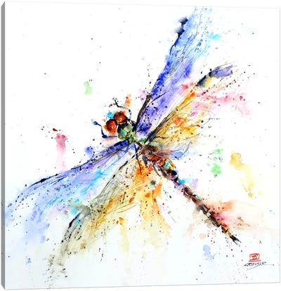 Dragonfly Canvas Art Print - Dean Crouser