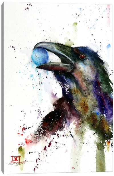 Holding the Earth Canvas Art Print - Raven Art