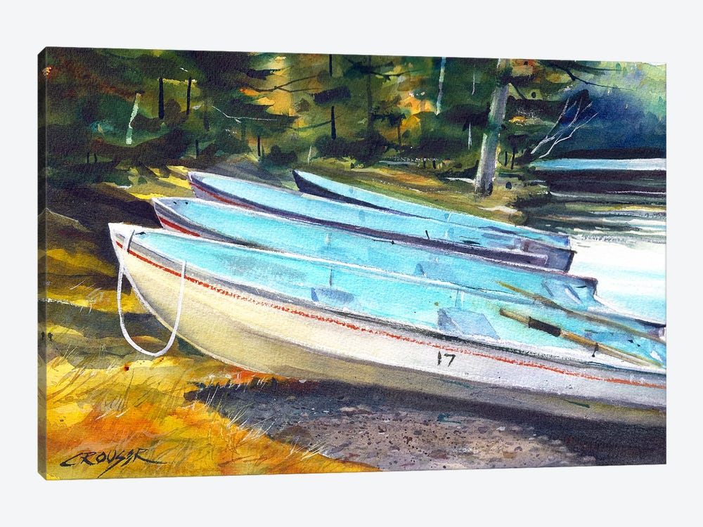 Boats On The Shore by Dean Crouser 1-piece Canvas Wall Art