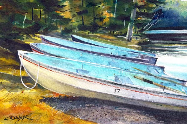 Dean Crouser: Boats On The Shore by Dean Crouser