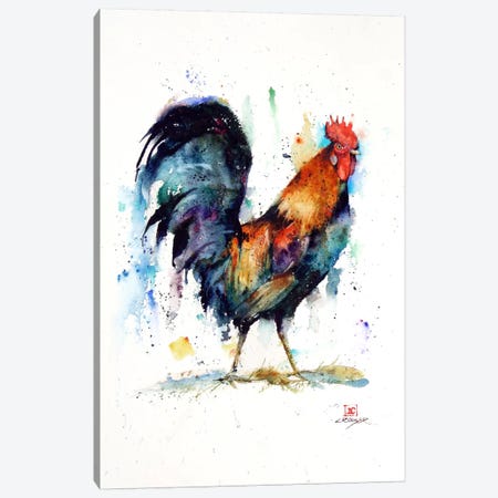 Rooster Canvas Print #DCR46} by Dean Crouser Canvas Artwork