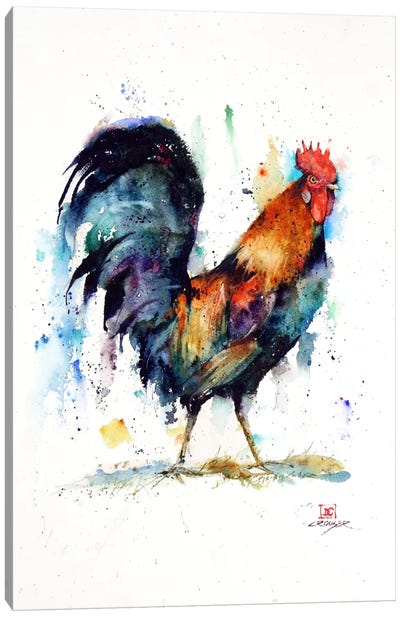 Rooster Canvas Art Print - Dean Crouser