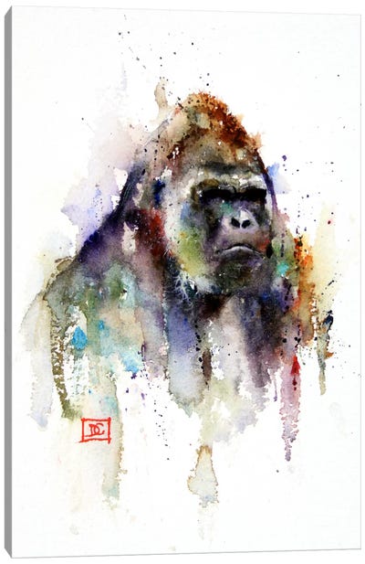 Gorilla Canvas Art Print - Colorful Contemporary