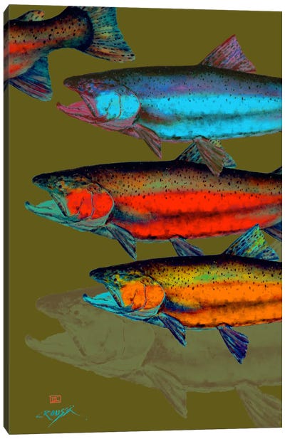 Multi-Colored Fish Canvas Art Print - Fish Art
