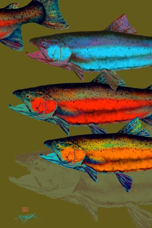 Multi-Colored Fish by Dean Crouser wall art