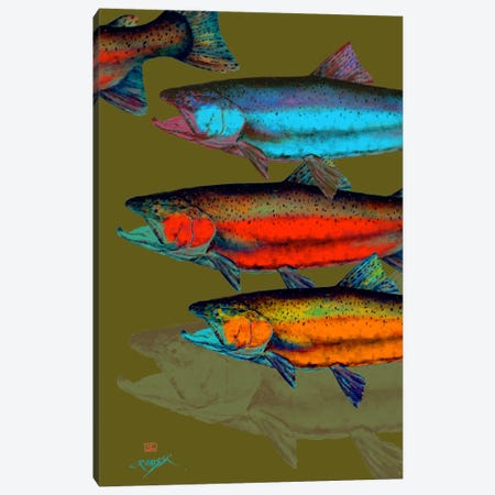 Multi-Colored Fish Canvas Print #DCR51} by Dean Crouser Canvas Wall Art
