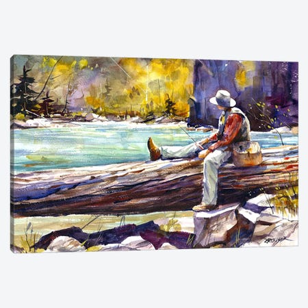 Fishing II Canvas Artwork by Dean Crouser