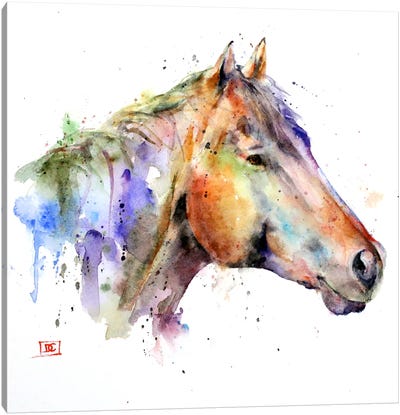 Horse Canvas Art Print - Kids Animal Art