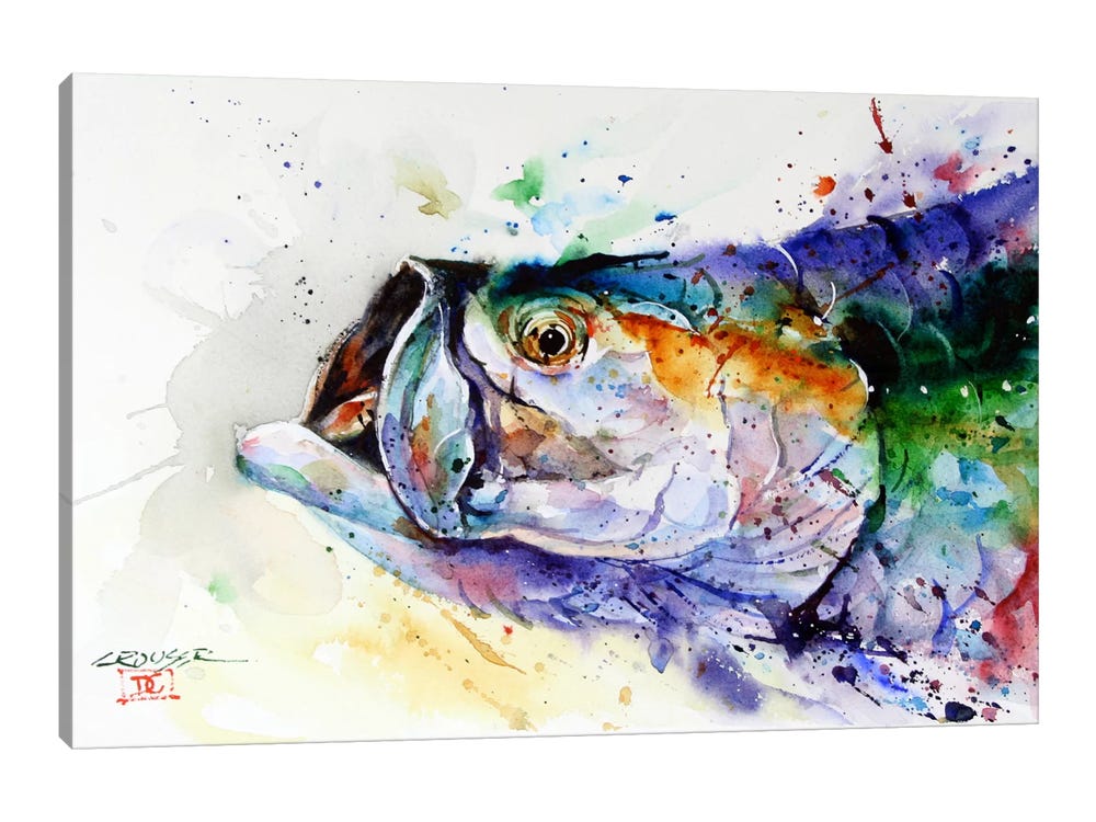 FISHING Watercolor Print by Dean Crouser - Watercolor