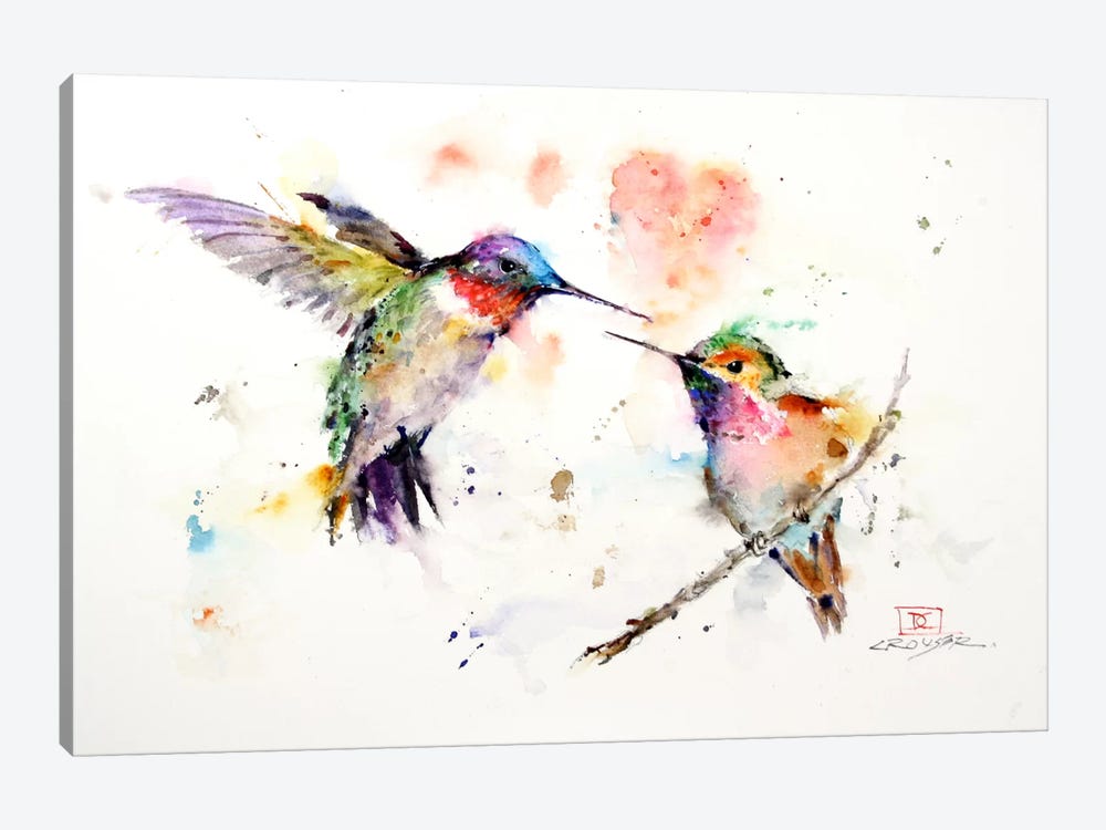 Hummingbirds by Dean Crouser 1-piece Canvas Artwork