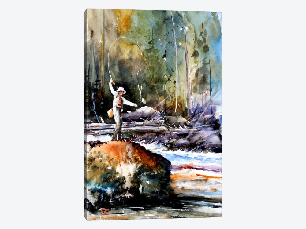 Fishing in the Wild by Dean Crouser 1-piece Art Print