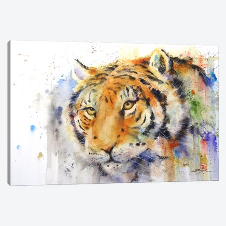 Tiger Canvas Print #DCR59} by Dean Crouser Canvas Artwork