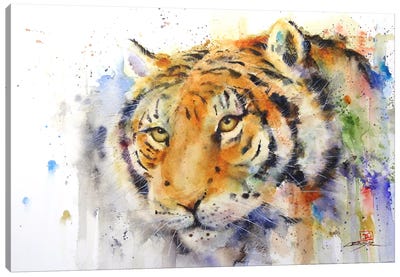 Tiger Canvas Art Print - Colorful Contemporary