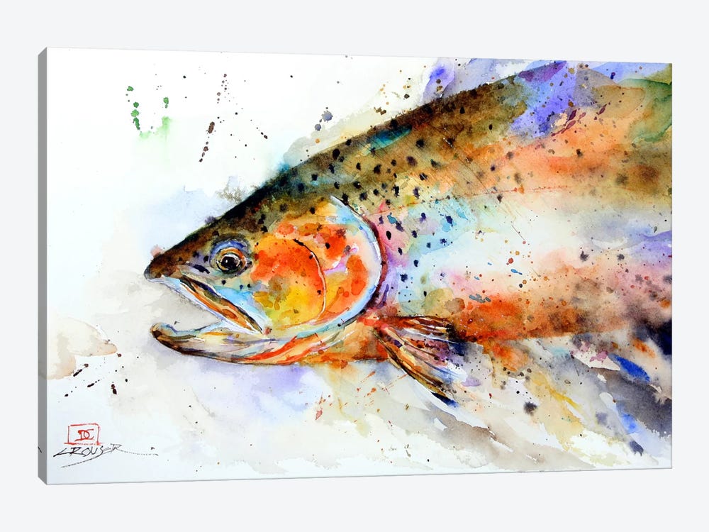 Fish (Multi-Color) by Dean Crouser 1-piece Canvas Wall Art