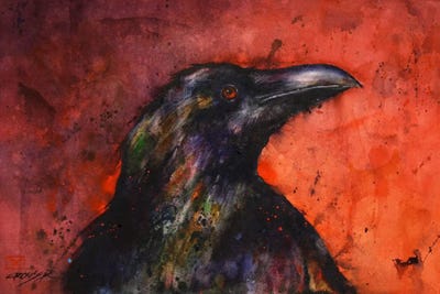 Crow II by Dean Crouser metal wall art