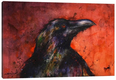 Crow II Canvas Art Print - Dean Crouser