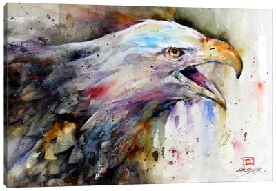 Eagle Canvas Art Print - Colorful Contemporary