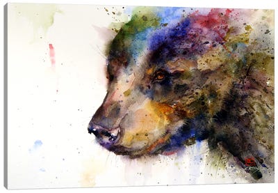 Bear Canvas Art Print - Rustic Décor