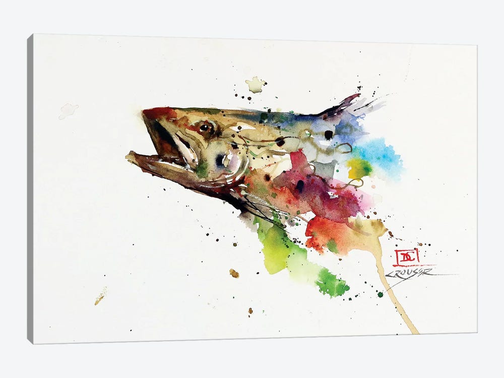 Abstract Trout by Dean Crouser 1-piece Canvas Artwork