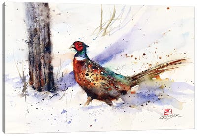 Backtrack Rooster Canvas Art Print - Rustic Winter