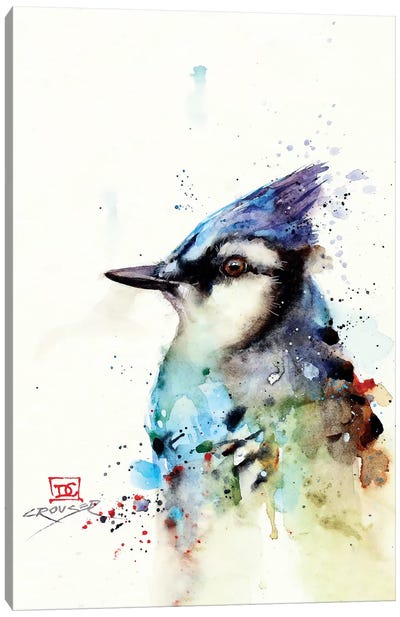 Blue Jay II Canvas Art Print - Jay Art